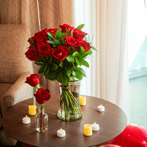 Add-On Dozen Roses in Vase