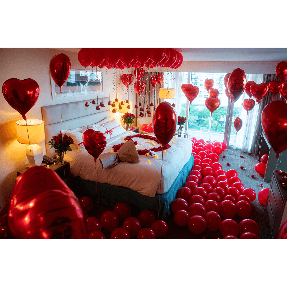 Lex Roses Miami Hotel Room Decor Red (Premium Package) – Lex&Roses Room Decor