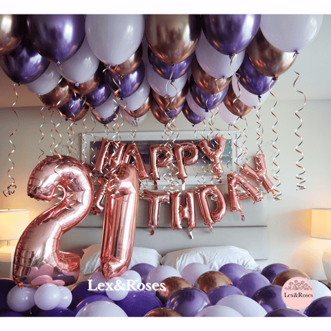 Birthday Room Decor - Lilac Gold