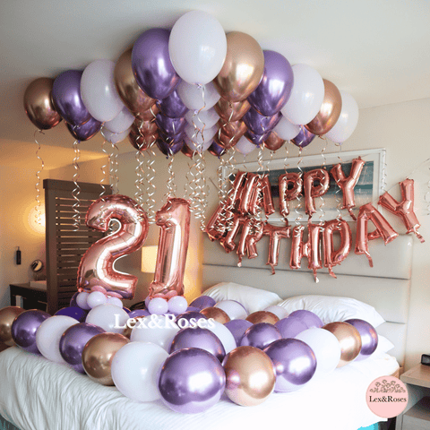 Birthday Room Decor - Lilac Gold