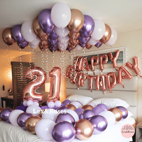 Birthday Room Decor - Lilac Gold