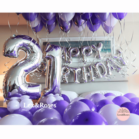 Birthday Room Decor - Purple Tones