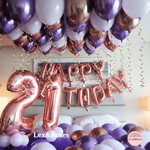 Birthday Room Decor - Lilac Gold