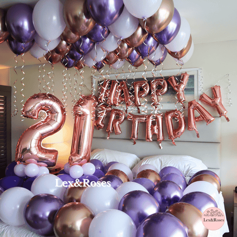 Birthday Room Decor - Lilac Gold