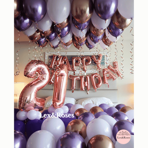 Birthday Room Decor - Lilac Gold