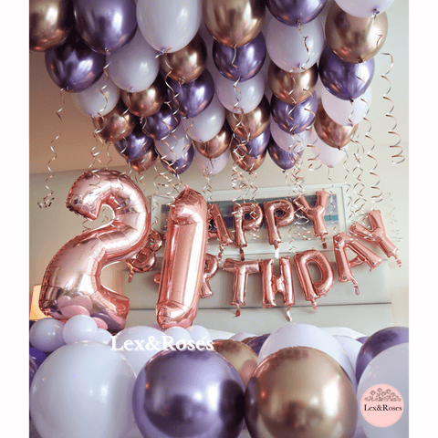 Birthday Room Decor - Lilac Gold