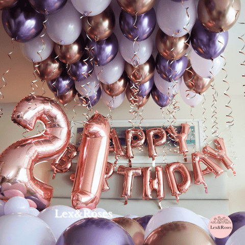 Birthday Room Decor - Lilac Gold