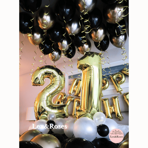 Birthday Room Decor - Black & Gold