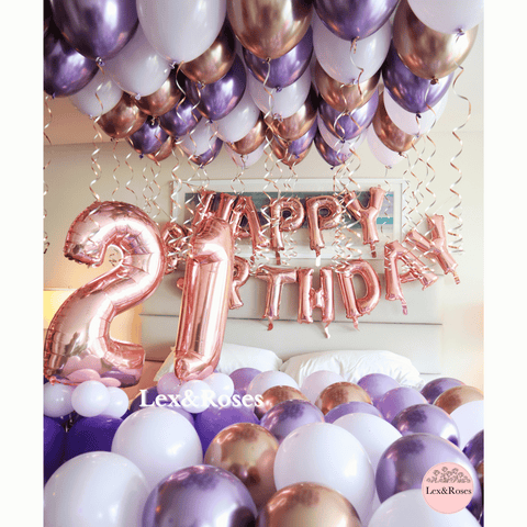 Birthday Room Decor - Lilac Gold